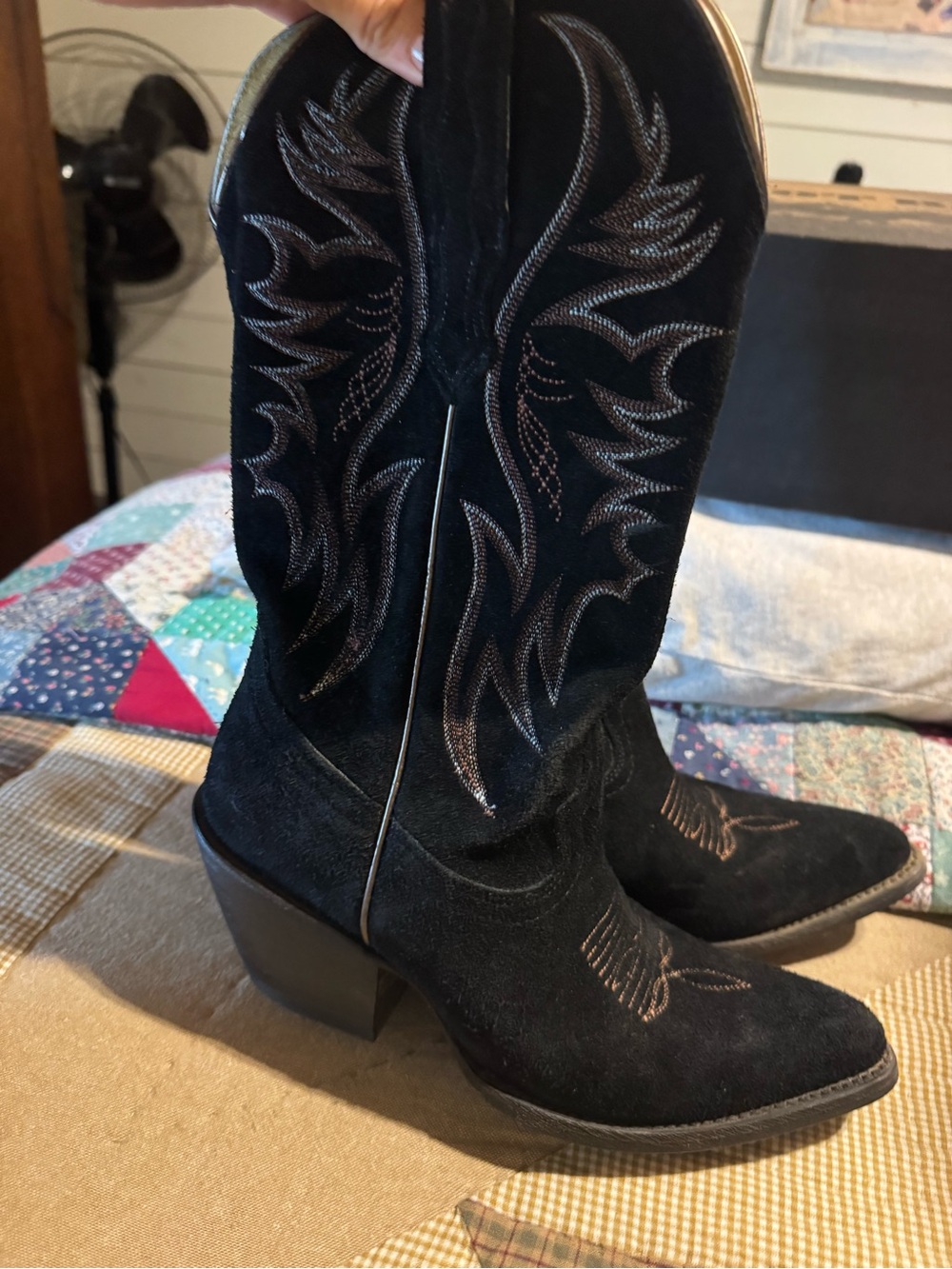 Black Suede Western Cowboy Boots  idyllwind by Miranda lambert